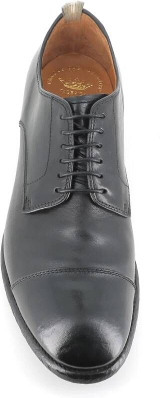 Officine Creative Zwarte Leren Derby Schoen Black Heren