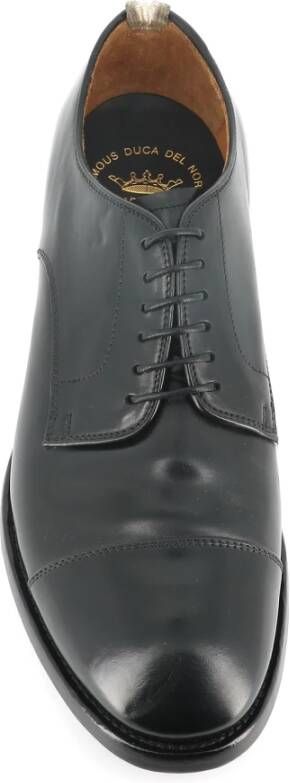 Officine Creative Zwarte Leren Derby Schoenen