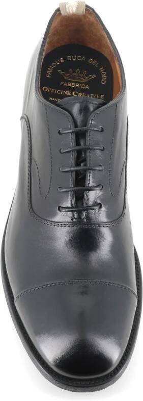 Officine Creative Zwarte leren derby schoenen