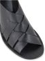 Officine Creative Zwarte leren geweven sandalen met rits - Thumbnail 2