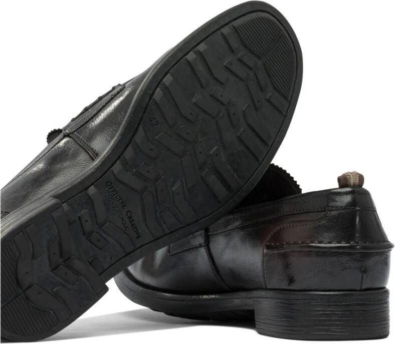 Officine Creative Zwarte Leren Loafers voor Mannen