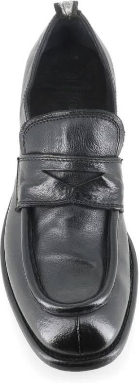 Officine Creative Zwarte leren mocassin schoen