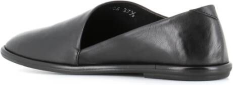 Officine Creative Zwarte Leren Slipper met Ronde Neus en Rubberen Zool Black Dames