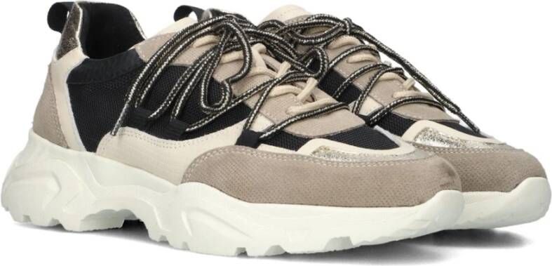 Omoda Beige Lage Sneakers met Chunky Zool
