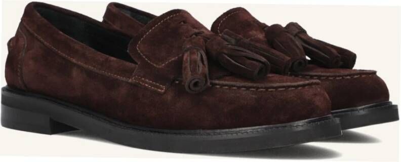 Omoda Bruine Suède Loafers Stijlvol Model