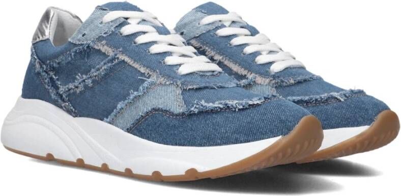 Omoda Chunky Sneakers met Blauw Denim Bovenwerk