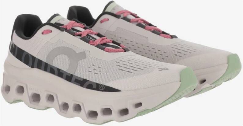 ON Running Ademende CloudMonster Sneakers met Speedboard Tussenzool White Heren