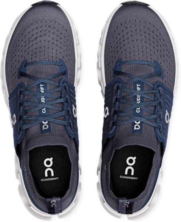 On Running Blauwe Gebreide Mesh Sneakers