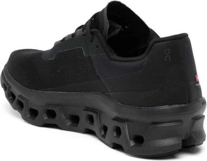 ON Running Zwarte Mesh Lage Sneakers Black Heren