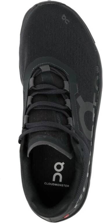 ON Running Zwarte Mesh Lage Sneakers Black Heren