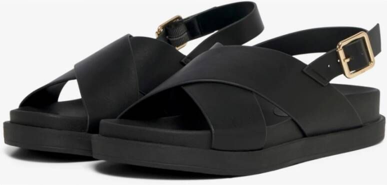 Only Flat Sandals Zwart Dames