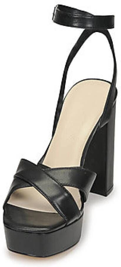 Only Hoge sandaal in zwart Black Dames
