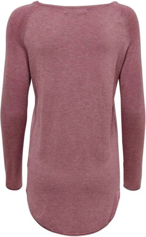 Only Roze Gebreide Boothals Trui