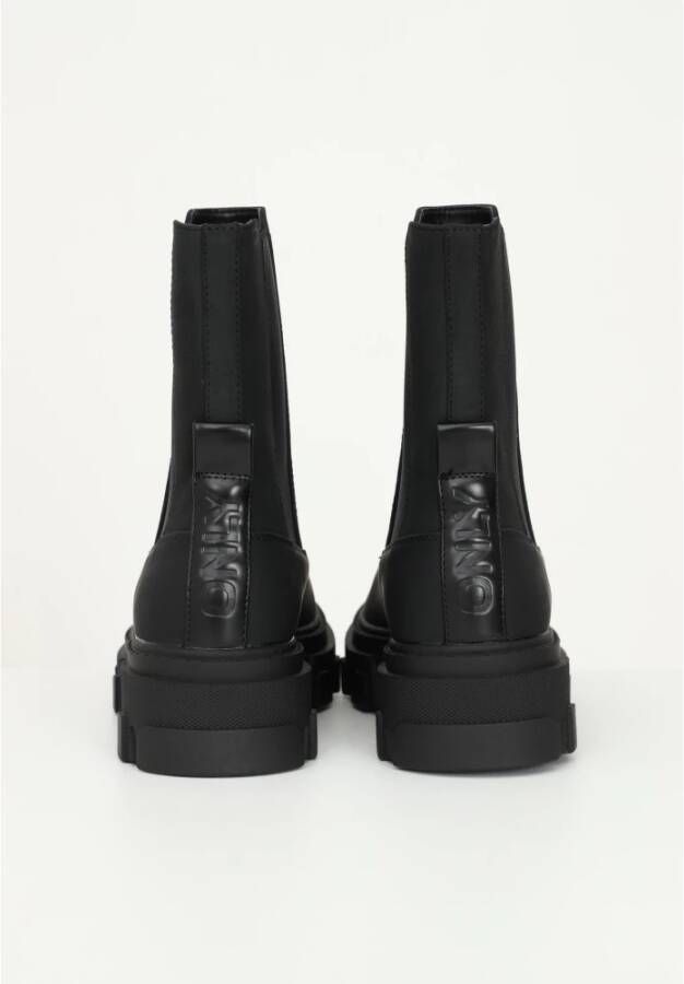 Only Zwarte elastische enkellaarzen Black Dames