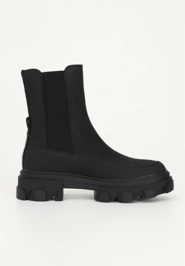 Only Zwarte elastische enkellaarzen Black Dames