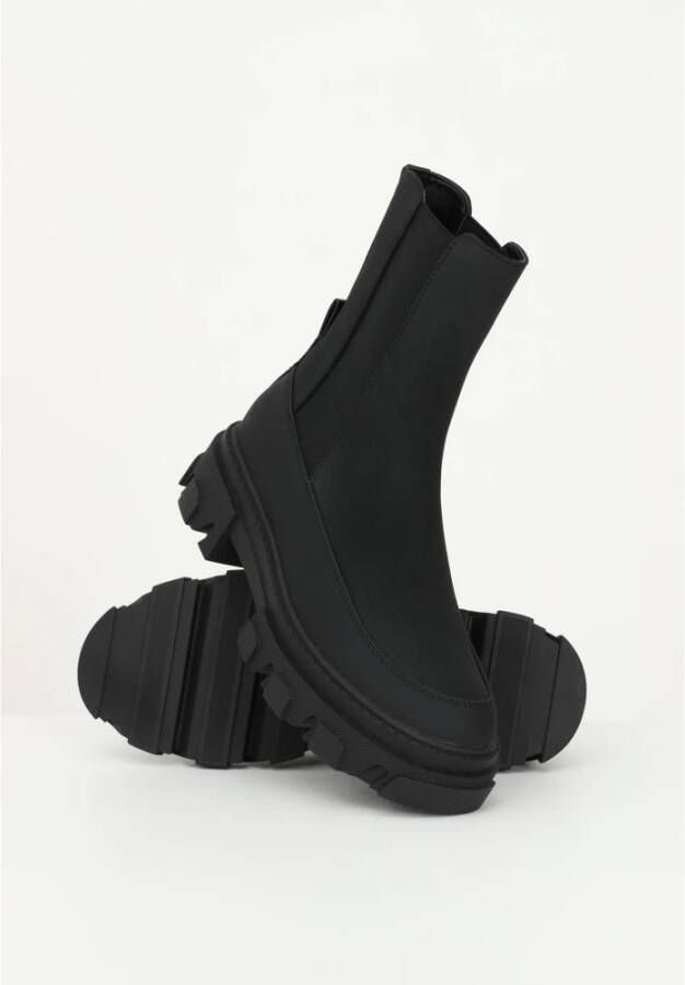 Only Zwarte elastische enkellaarzen Black Dames