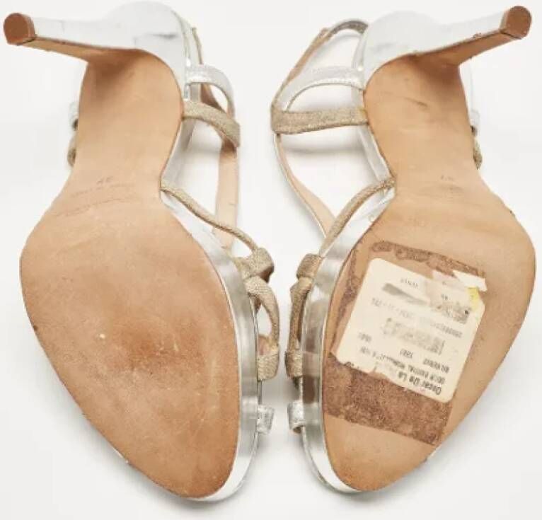 Oscar De La Renta Pre-owned Canvas sandals Gray Dames