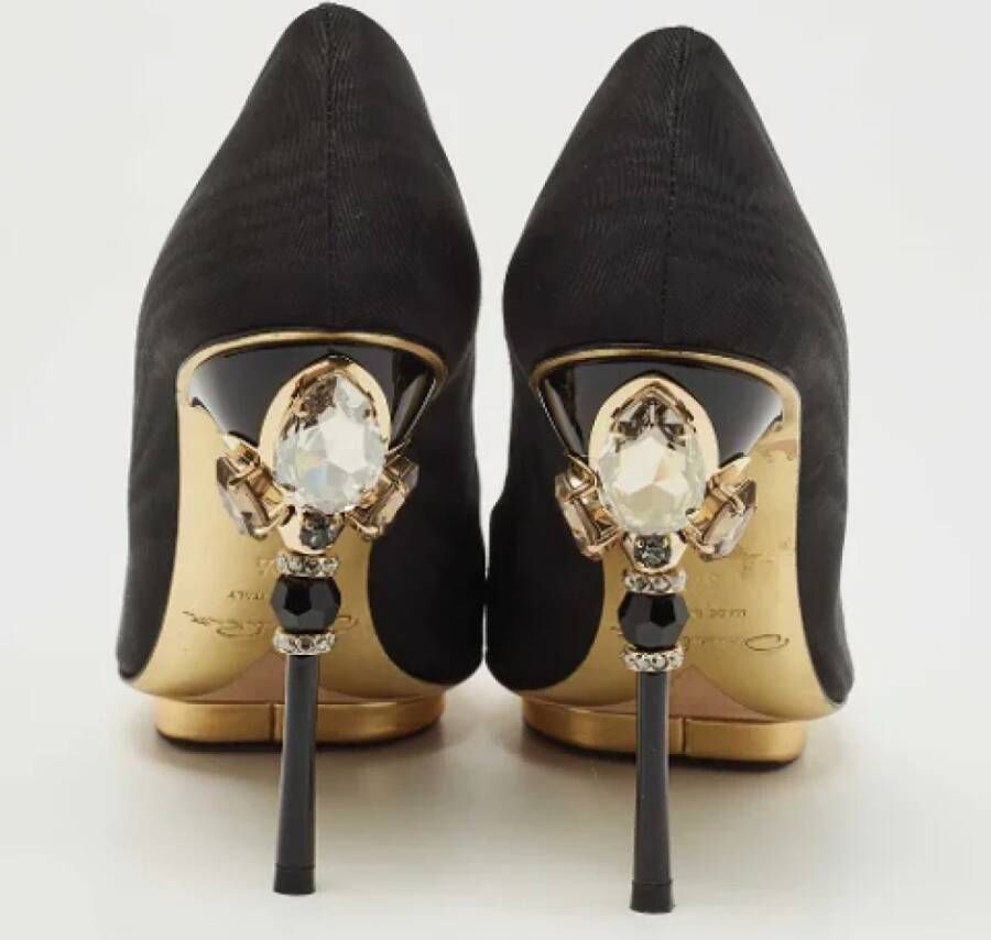 Oscar De La Renta Pre-owned Fabric heels Black Dames