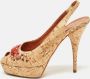 Oscar De La Renta Pre-owned Fabric heels Brown Dames - Thumbnail 2
