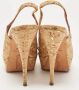 Oscar De La Renta Pre-owned Fabric heels Brown Dames - Thumbnail 5