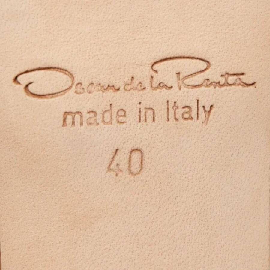 Oscar De La Renta Pre-owned Fabric heels Green Dames