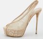 Oscar De La Renta Pre-owned Leather heels Beige Dames - Thumbnail 2