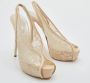 Oscar De La Renta Pre-owned Leather heels Beige Dames - Thumbnail 4
