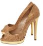 Oscar De La Renta Pre-owned Leather heels Beige Dames - Thumbnail 3
