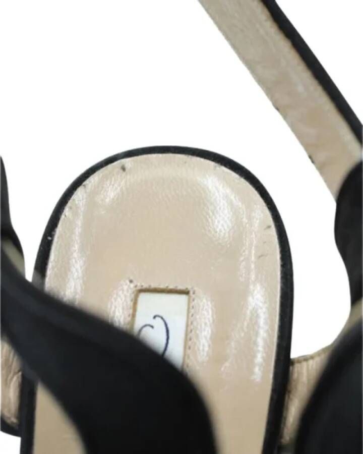 Oscar De La Renta Pre-owned Leather heels Black Dames