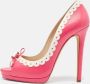 Oscar De La Renta Pre-owned Leather heels Pink Dames - Thumbnail 2