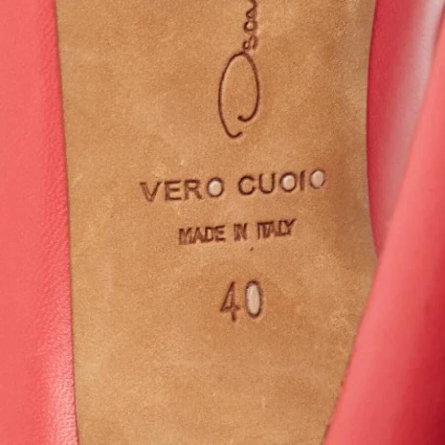 Oscar De La Renta Pre-owned Leather heels Pink Dames