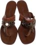 Oscar De La Renta Pre-owned Leather sandals Brown Dames - Thumbnail 2