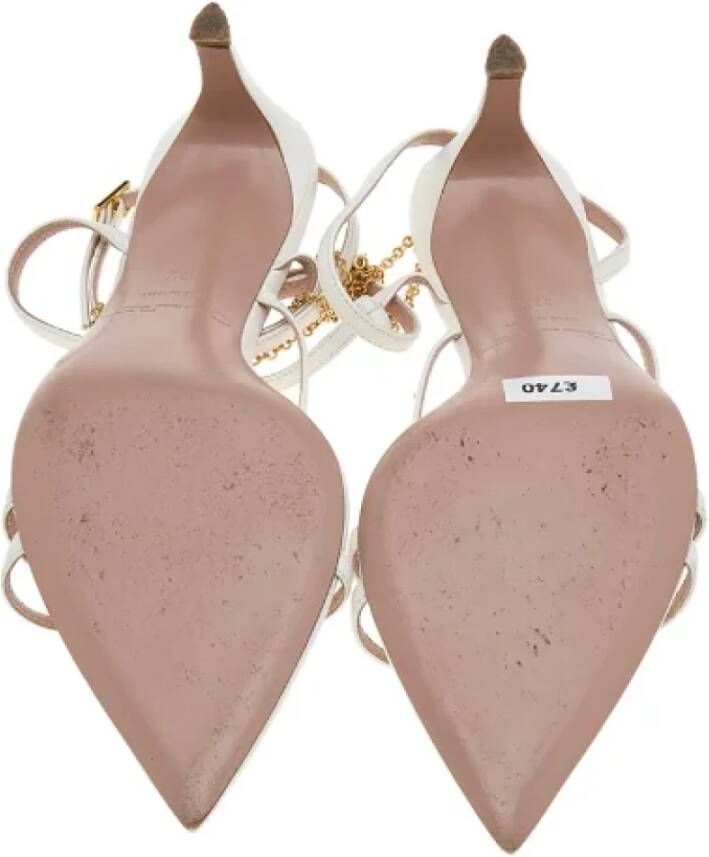 Oscar De La Renta Pre-owned Leather sandals White Dames