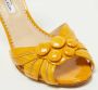 Oscar De La Renta Pre-owned Leather sandals Yellow Dames - Thumbnail 7