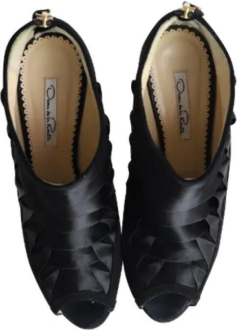 Oscar De La Renta Pre-owned Silk boots Black Dames
