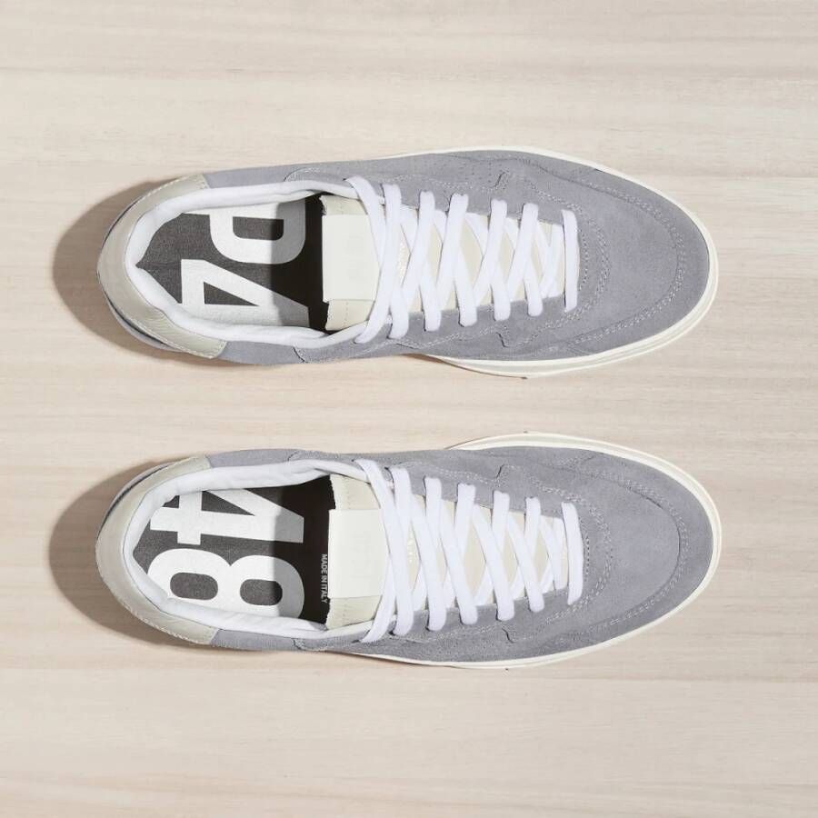 P448 Bali Geperforeerd Logo Lage Top Sneakers Gray Dames