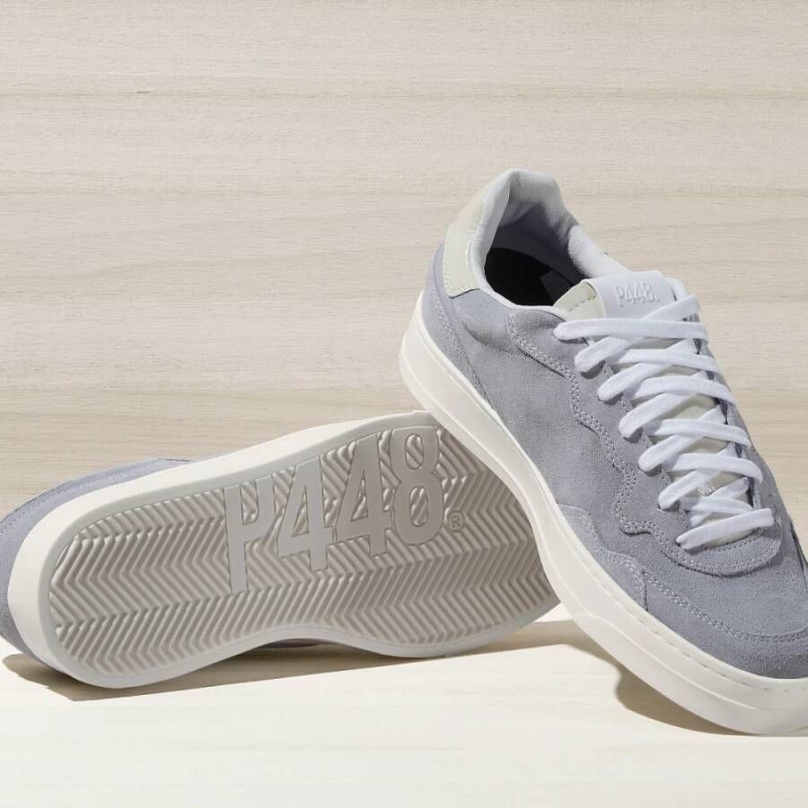 P448 Bali Geperforeerd Logo Suède Sneakers Gray Dames