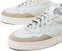P448 Witte leren sneaker met suède inzetstukken White Heren - Thumbnail 3