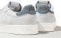 P448 Witte leren sneaker met suède inzetstukken White Heren - Thumbnail 4