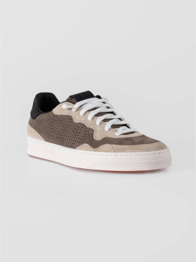 P448 Bali Suède Sneakers Wit Oranje Multicolor Heren