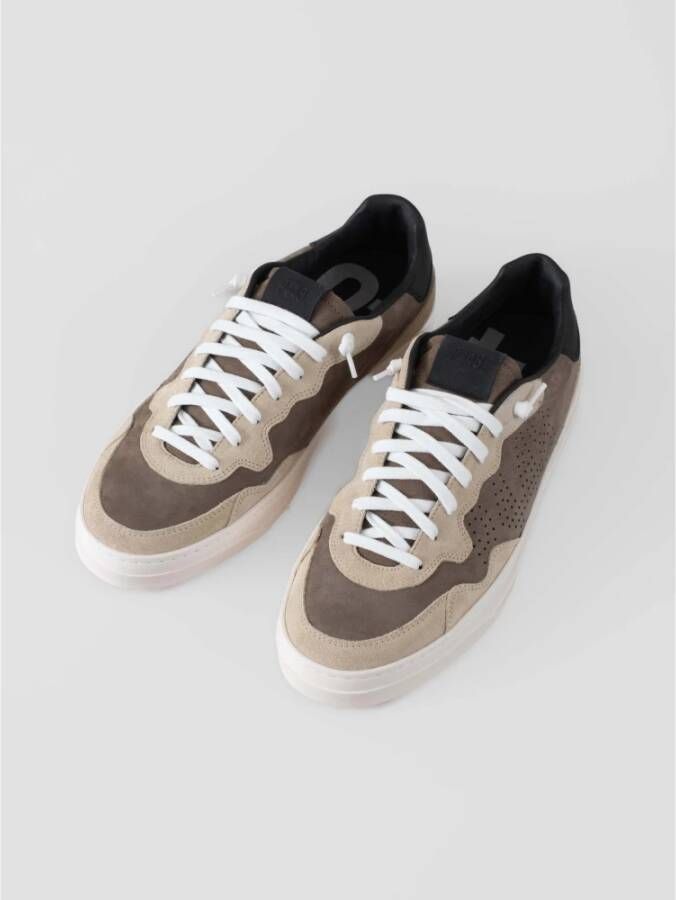 P448 Bali Suède Sneakers Wit Oranje Multicolor Heren
