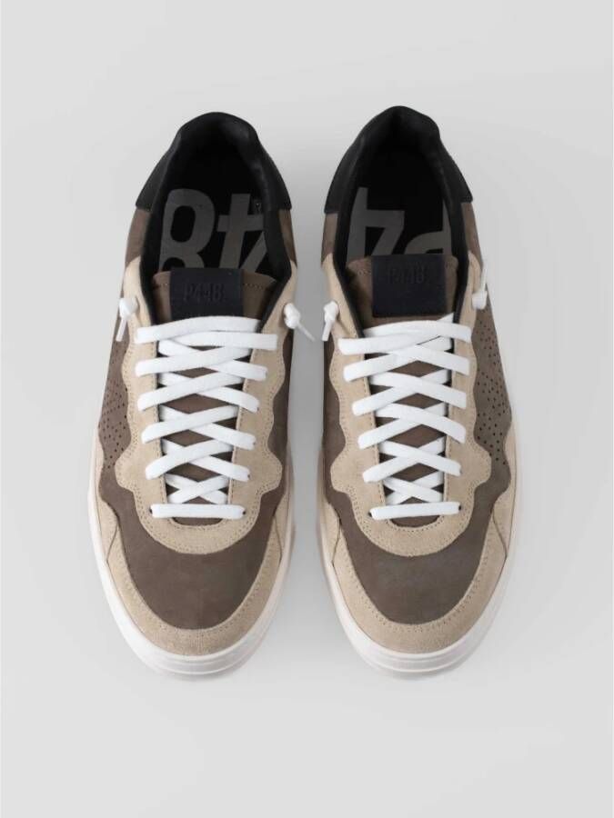 P448 Bali Suède Sneakers Wit Oranje Multicolor Heren