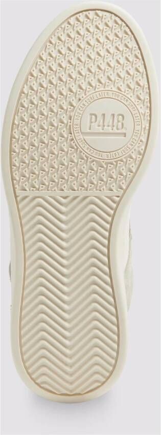 P448 Beige Nubuck Leren Sneakers