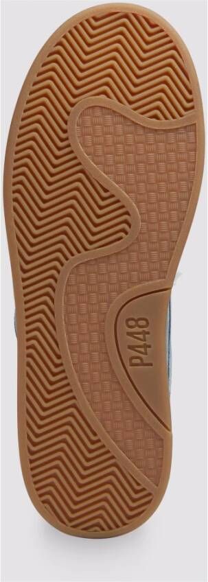 P448 Blauwe Suède Sneaker met Witte Details