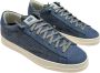 P448 Blauwe Suède Sneakers met Donkergrijze Veters Blue Heren - Thumbnail 4