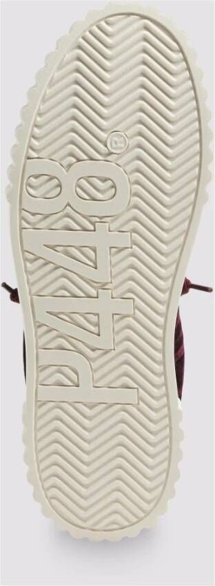 P448 Burgundy Velvet Royale Platform Sneakers