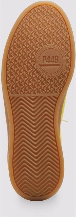 P448 Gele Suède Sneakers met Amber Zolen