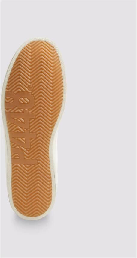 P448 Gele Suède Sneakers met Wit Leer