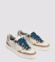 P448 Geperforeerd Logo Leren Sneakers Crème Multicolor Heren - Thumbnail 3