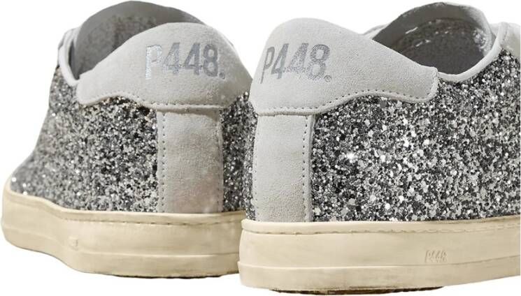 P448 Glitter en Suède Witte Sneakers Multicolor Dames